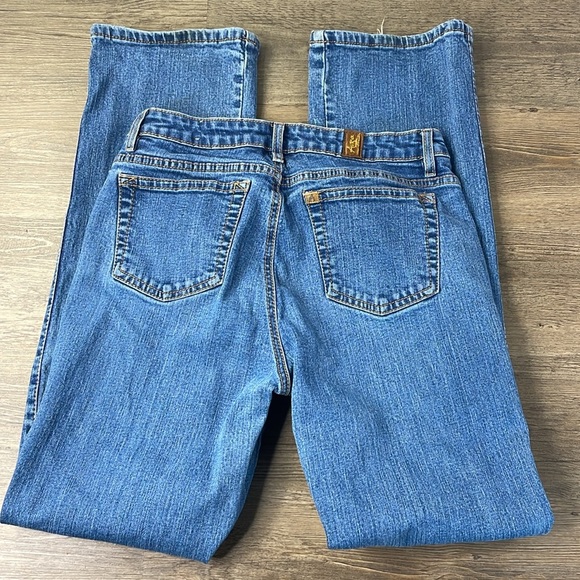 Aura Light Blue Straight Leg Women's Jeans - Picture 13 of 15